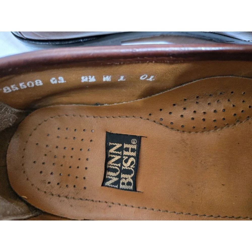 Nunn Bush, Mens 9.5M, Brown, Woven Leather, Tassel, Loafers, Dress Shoes